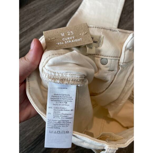 NWT Madewell The Curvy '90s Straight Jean In Vintage Canvas Size 25 - Picture 7 of 8